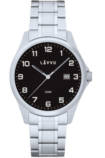 LAVVU Náramkové ocelové pánské hodinky GLIMT Black LWM0322