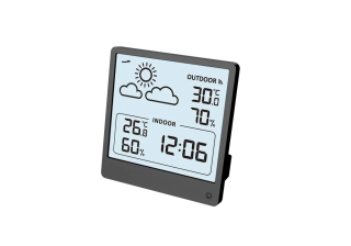 JVD Digitální černý budík do sítě JVD SB3347.2