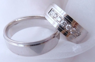Exkluzivní stříbrné snubní prsteny Couple 925/1000 65D1