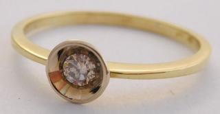 Klenoty Budín Zásnubní zlatý diamantový prsten s diamantem vel. 57 585/1,49gr 17-01 205 T282