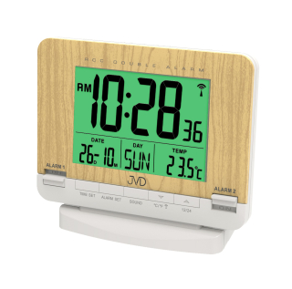 Digitální rádiem řízený budík JVD bílý RB9242.1